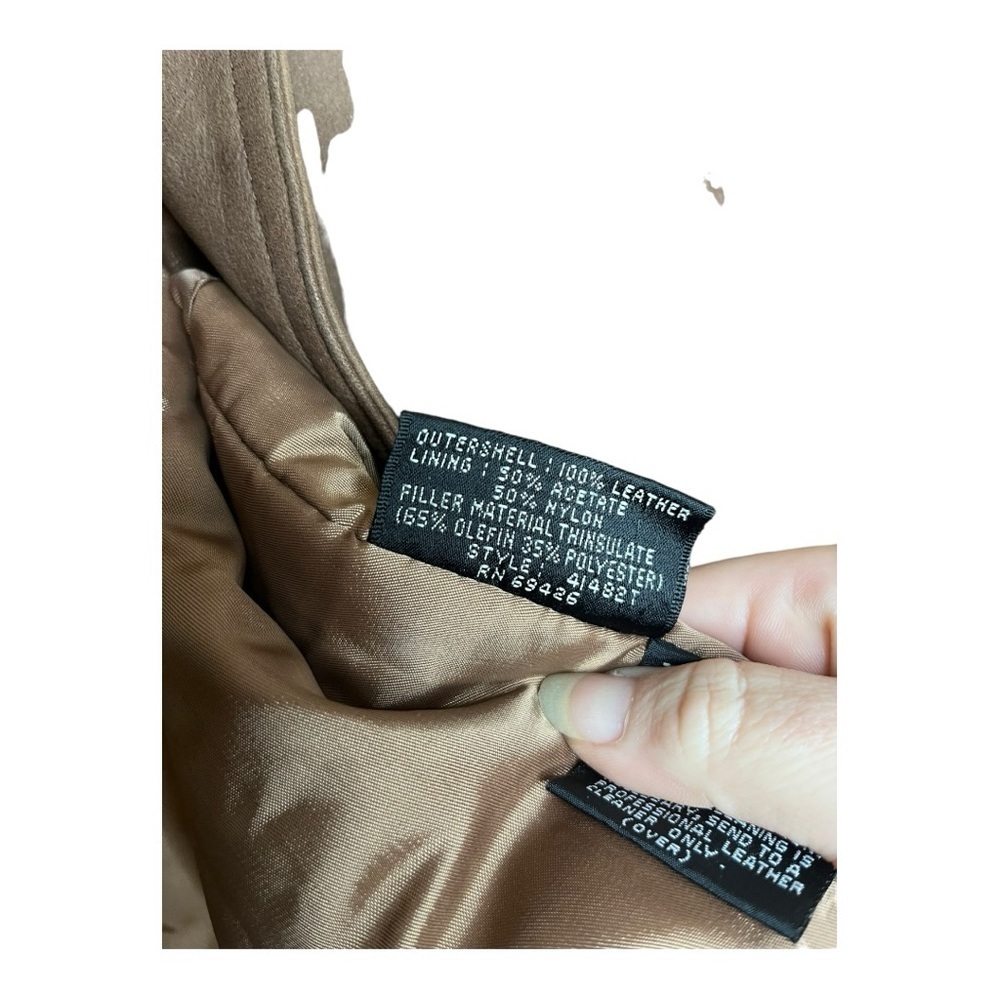 Vintage Adventure Bound Wilson’s Brown Western leather trenchcoat size medium - Picture 10 of 10